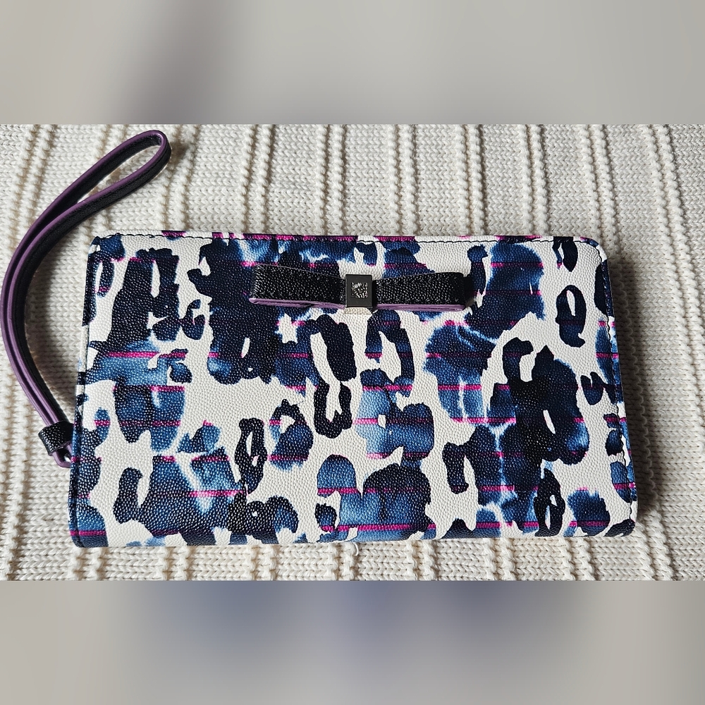 Anne Klein Leopard Print Wristlet Clutch